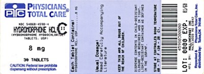 image of 8 mg package label - 8mg package label